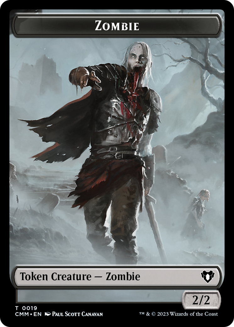 Zombie Token (19) [Commander Masters Tokens] | Exor Games Summserside