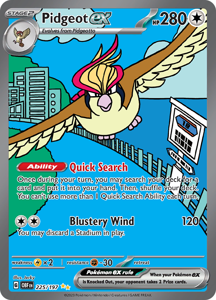 Pidgeot ex (225/197) [Scarlet & Violet: Obsidian Flames] | Exor Games Summserside