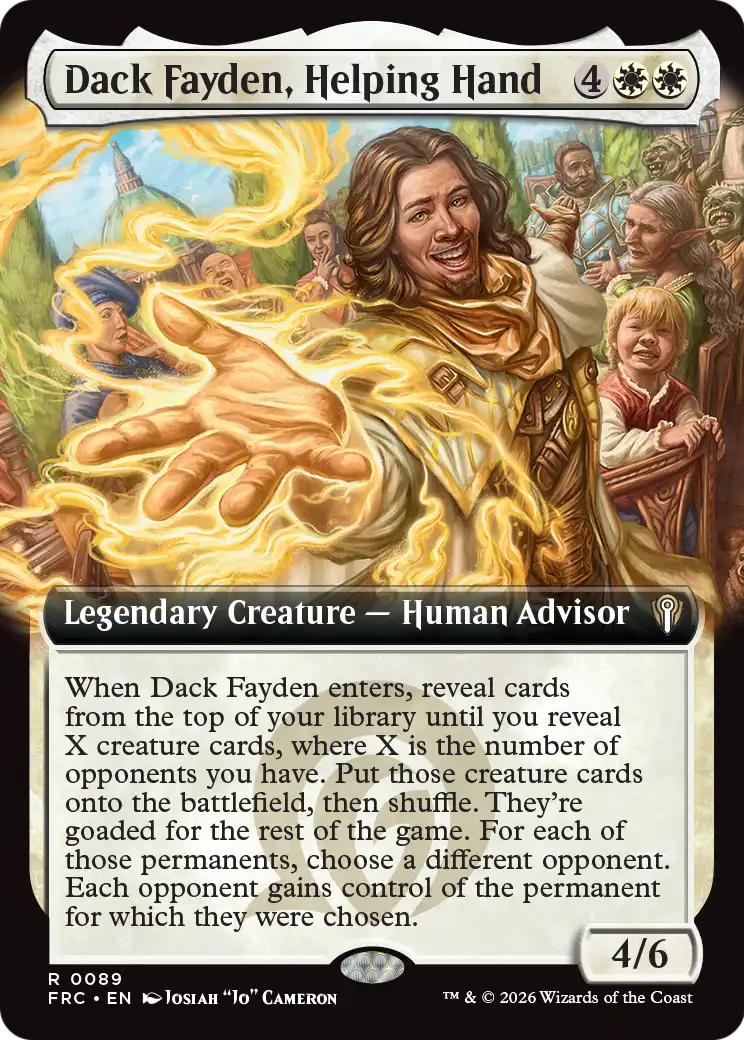 Dack Fayden, Helping Hand (Extended Art) [Reality Fracture Commander] | Exor Games Summserside