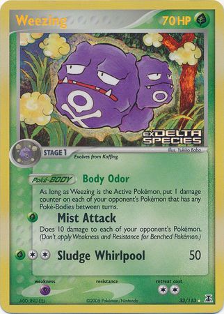 Weezing (33/113) (Stamped) [EX: Delta Species] | Exor Games Summserside