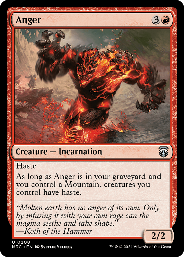 Anger (Ripple Foil) [Modern Horizons 3 Commander] | Exor Games Summserside