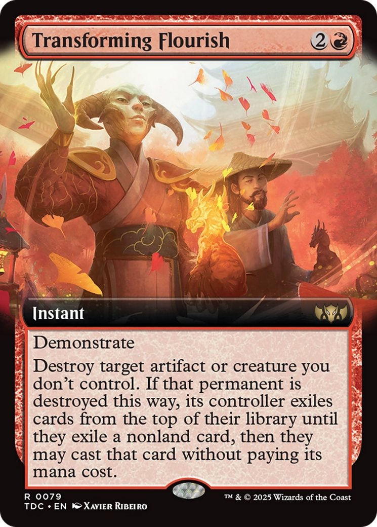 Transforming Flourish (Extended Art) [Tarkir: Dragonstorm Commander] | Exor Games Summserside