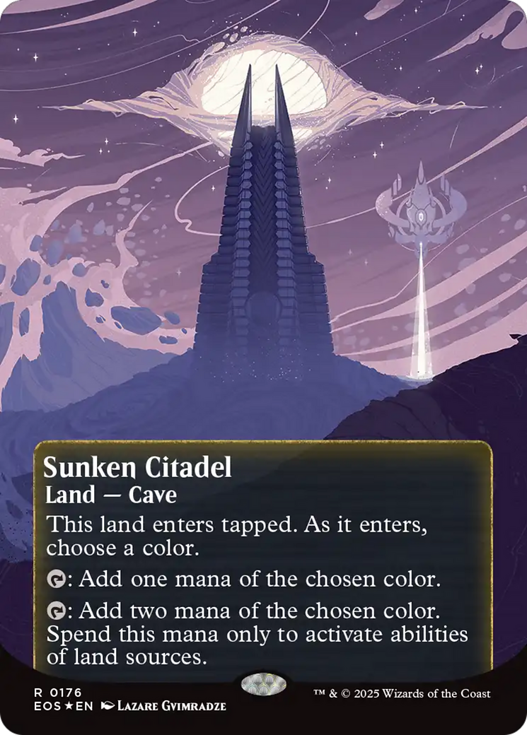 Sunken Citadel (0176) (Borderless) (Galaxy Foil) [Edge of Eternities: Stellar Sights] | Exor Games Summserside