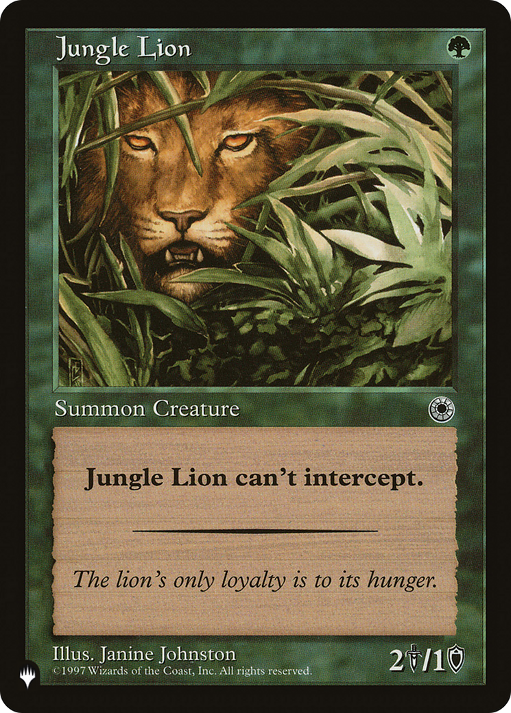 Jungle Lion [The List] | Exor Games Summserside