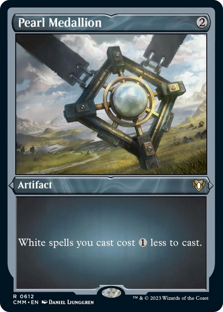 Pearl Medallion (Foil Etched) [Commander Masters] | Exor Games Summserside