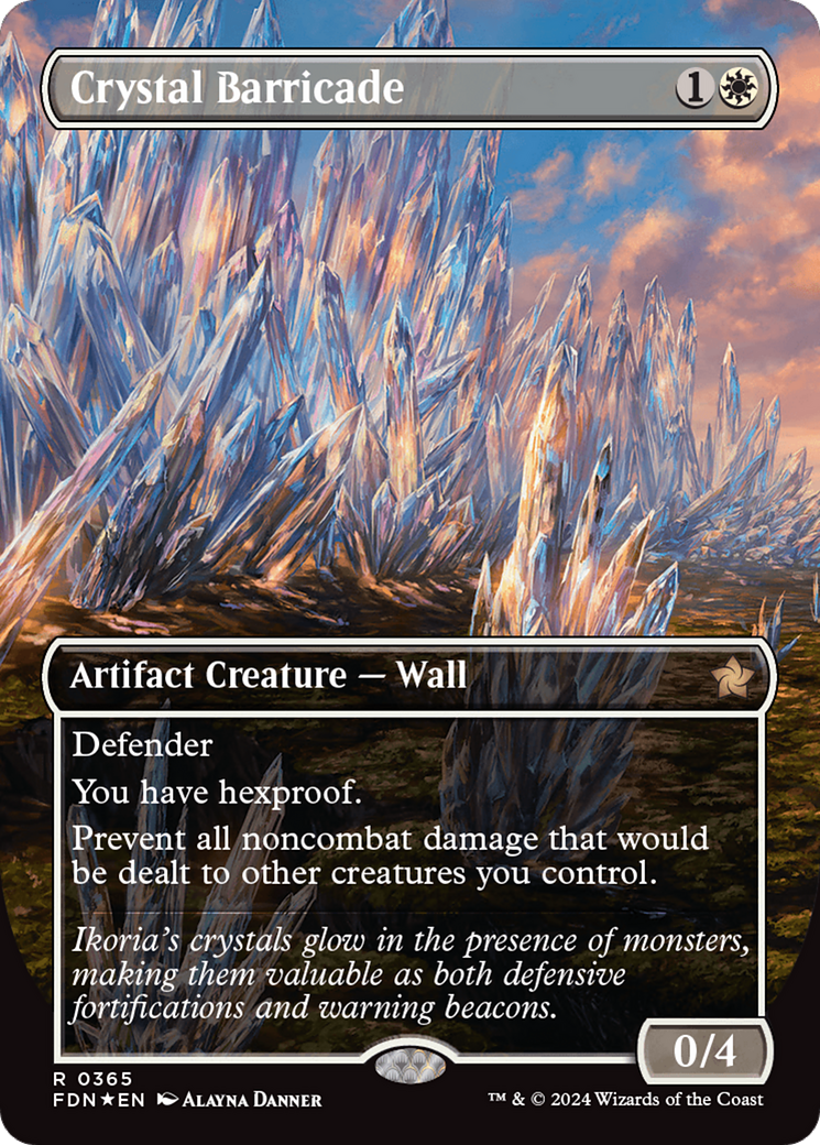 Crystal Barricade (Borderless) (Mana Foil) [Foundations] | Exor Games Summserside