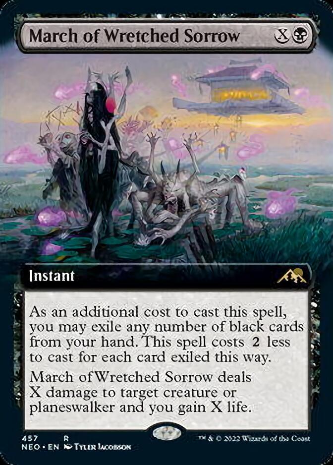 March of Wretched Sorrow (Extended Art) [Kamigawa: Neon Dynasty] | Exor Games Summserside