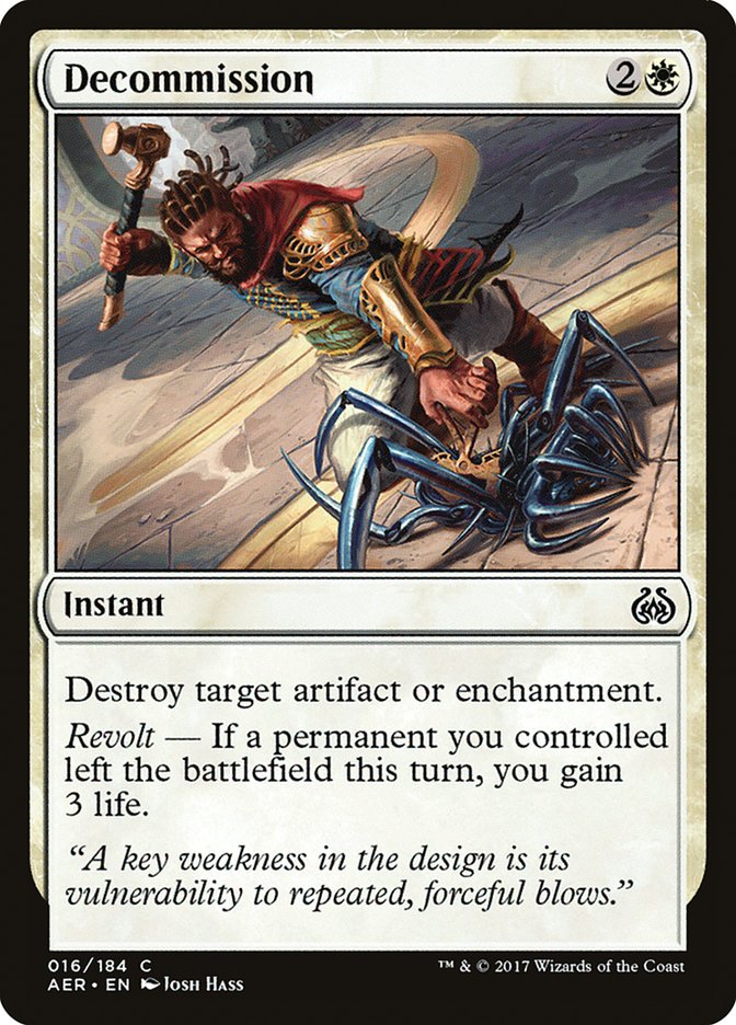 Decommission [Aether Revolt] | Exor Games Summserside