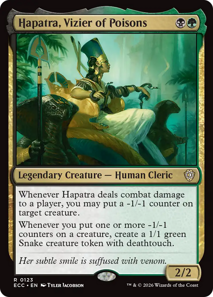 Hapatra, Vizier of Poisons [Lorwyn Eclipsed Commander] | Exor Games Summserside