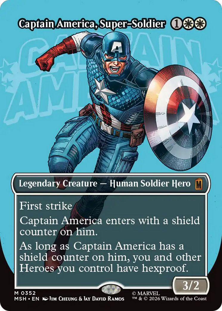 Captain America, Super-Soldier (Borderless) (0352) [Marvel Super Heroes] | Exor Games Summserside