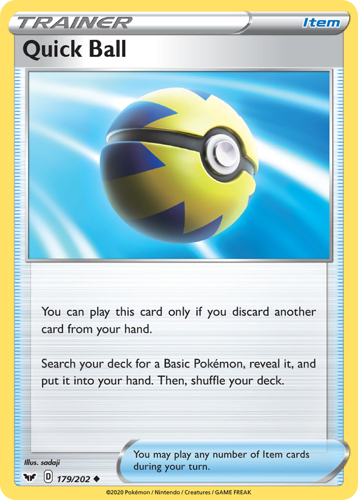 Quick Ball (179/202) [Sword & Shield: Base Set] | Exor Games Summserside