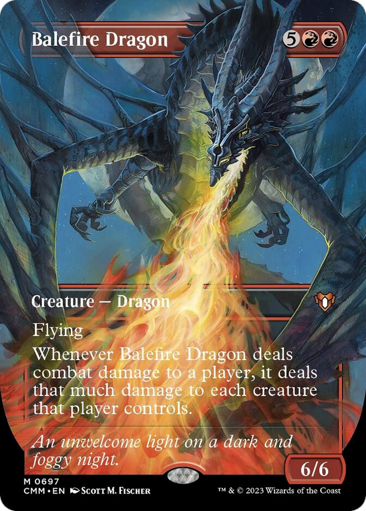 Balefire Dragon (Borderless Alternate Art) [Commander Masters] | Exor Games Summserside