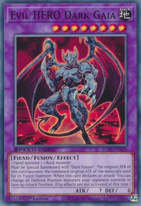 Evil HERO Dark Gaia [SGX3-ENA24] Common | Exor Games Summserside