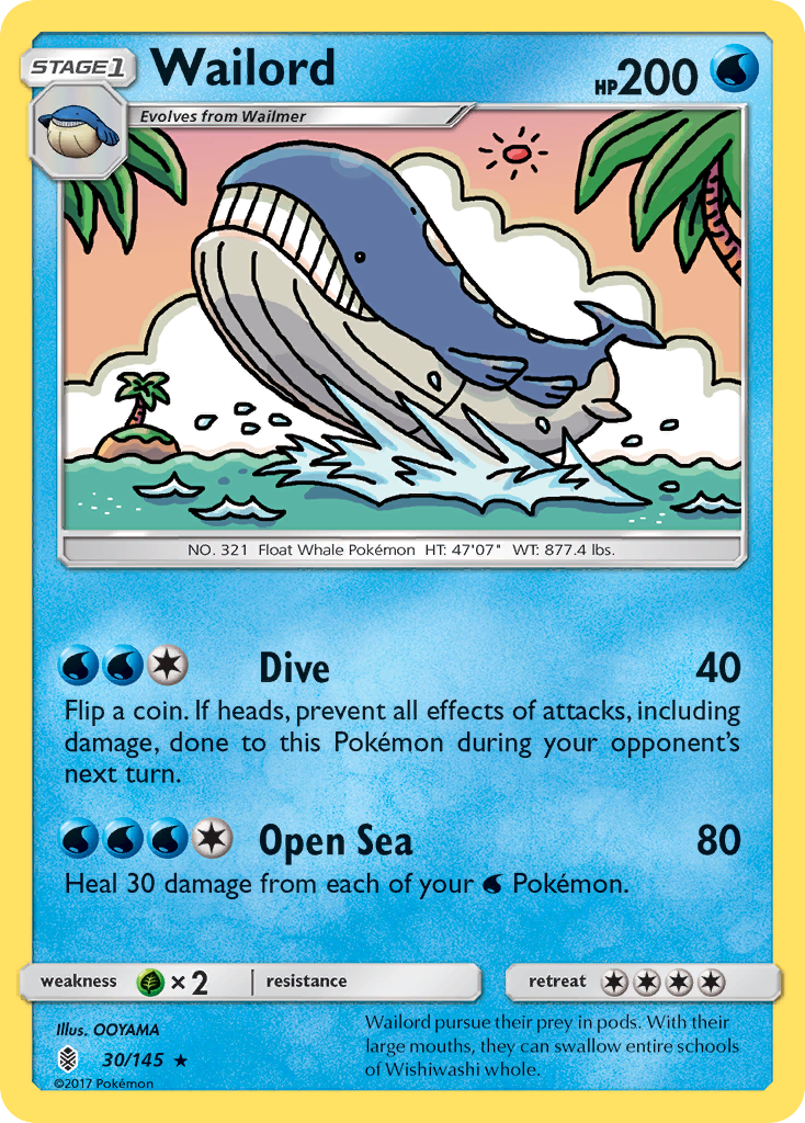 Wailord (30/145) [Sun & Moon: Guardians Rising] | Exor Games Summserside