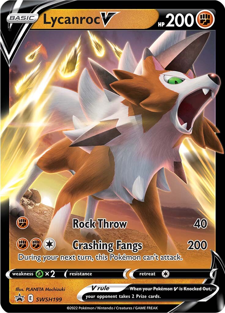 Lycanroc V (SWSH199) [Sword & Shield: Black Star Promos] | Exor Games Summserside