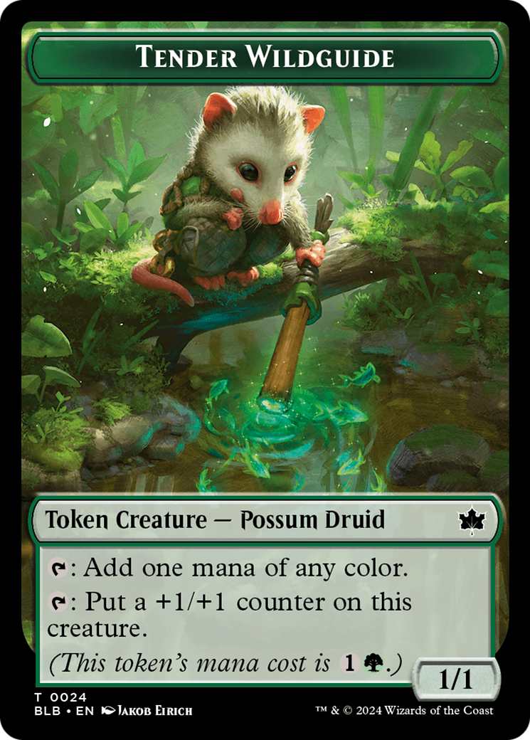 Tender Wildguide Token [Bloomburrow Tokens] | Exor Games Summserside