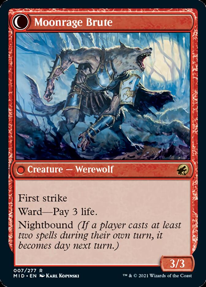 Brutal Cathar // Moonrage Brute [Innistrad: Midnight Hunt] | Exor Games Summserside
