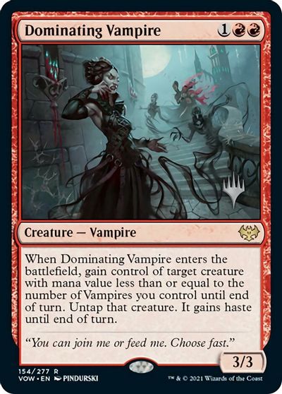 Dominating Vampire (Promo Pack) [Innistrad: Crimson Vow Promos] | Exor Games Summserside