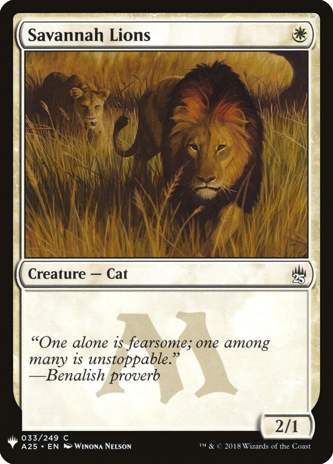 Savannah Lions [Mystery Booster] | Exor Games Summserside