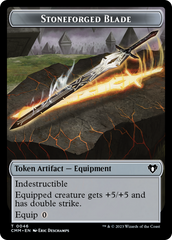 Saproling // Stoneforged Blade Double-Sided Token [Commander Masters Tokens] | Exor Games Summserside
