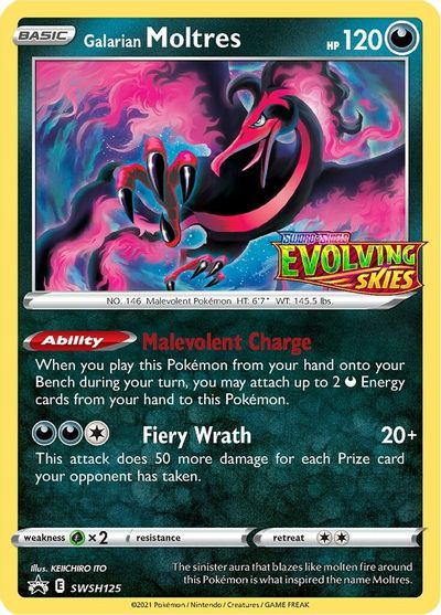 Galarian Moltres (SWSH125) (Prerelease Promo) [Sword & Shield: Black Star Promos] | Exor Games Summserside