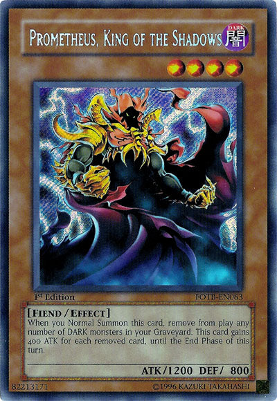 Prometheus, King of the Shadows [FOTB-EN063] Secret Rare | Exor Games Summserside