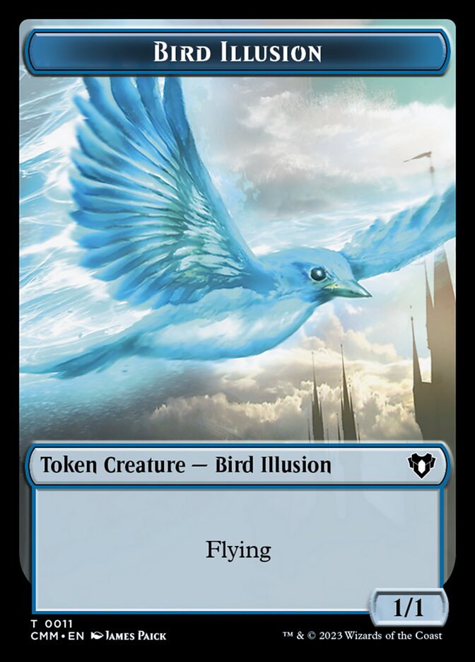 Thopter // Bird Illusion Double-Sided Token [Commander Masters Tokens] | Exor Games Summserside