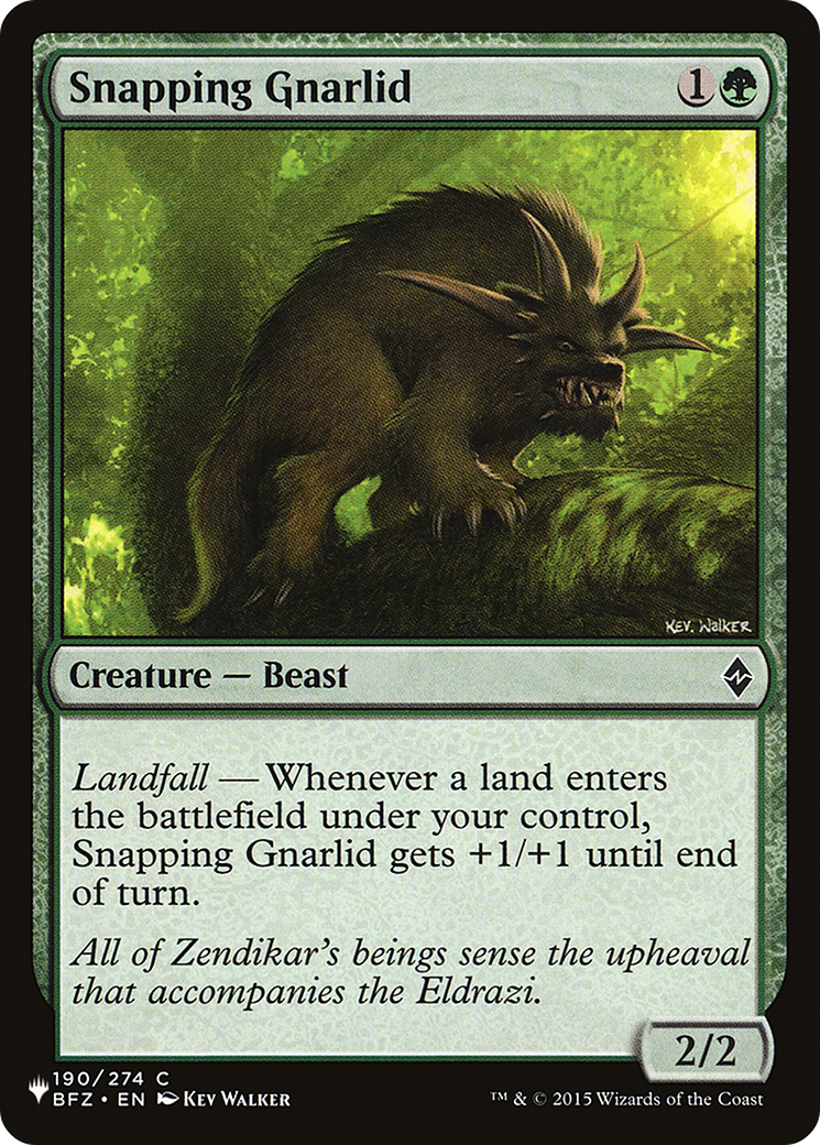 Snapping Gnarlid [The List] | Exor Games Summserside