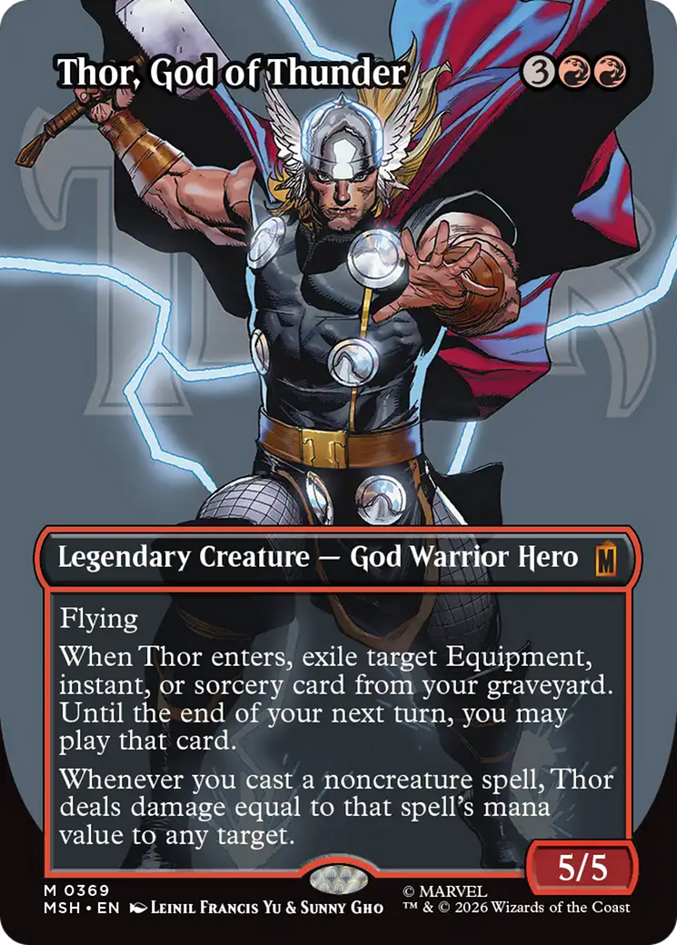 Thor, God of Thunder (Borderless) (0369) [Marvel Super Heroes] | Exor Games Summserside