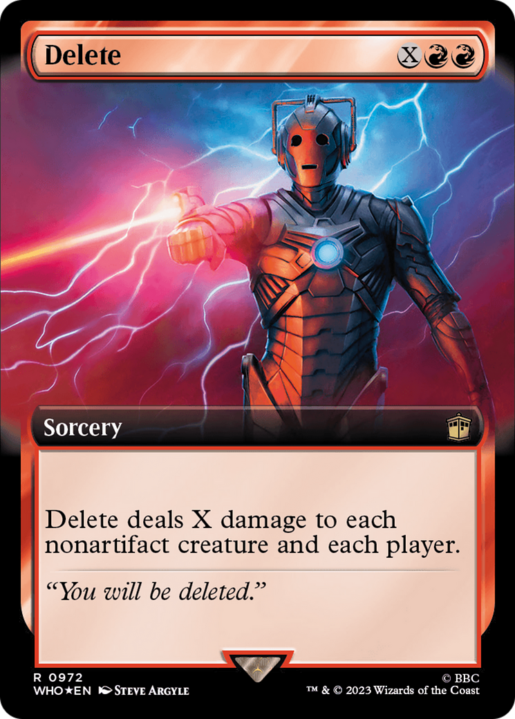 Delete (Extended Art) (Surge Foil) [Doctor Who] | Exor Games Summserside