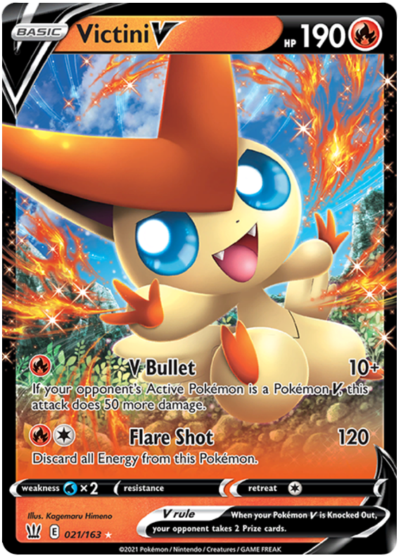 Victini V (021/163) [Sword & Shield: Battle Styles] | Exor Games Summserside