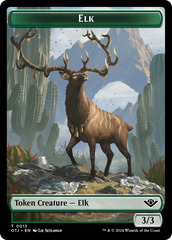 Treasure // Elk Double-Sided Token [Outlaws of Thunder Junction Tokens] | Exor Games Summserside