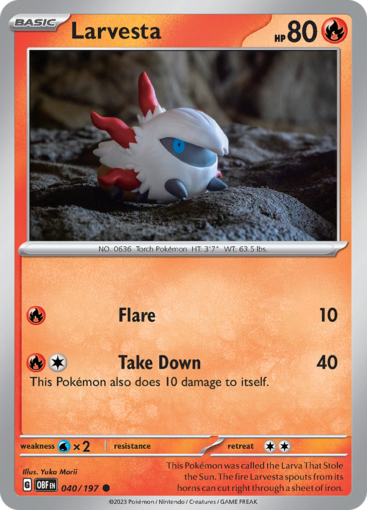 Larvesta (040/197) [Scarlet & Violet: Obsidian Flames] | Exor Games Summserside