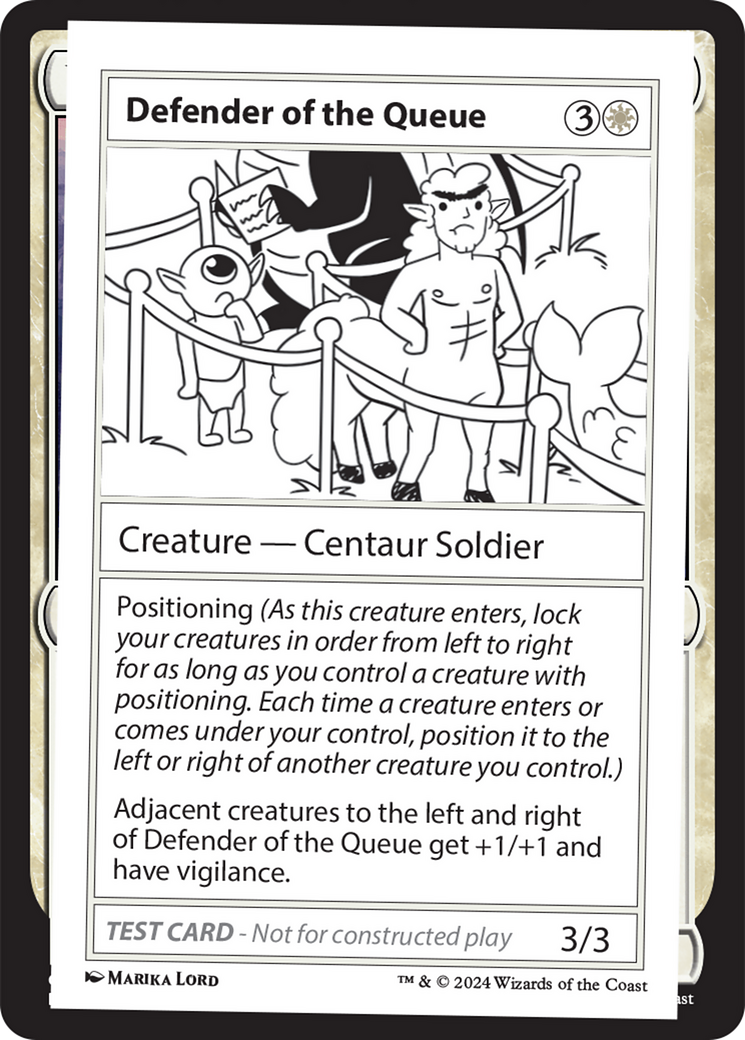 Defender of the Queue [Mystery Booster 2 Playtest Cards] | Exor Games Summserside