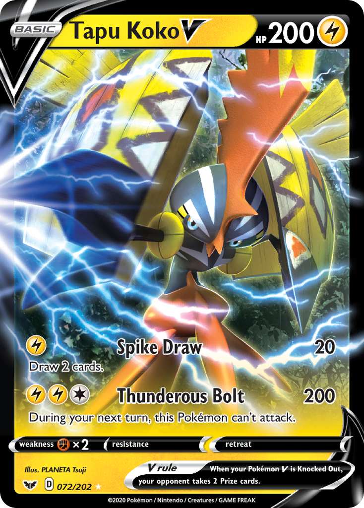 Tapu Koko V (072/202) [Sword & Shield: Base Set] | Exor Games Summserside