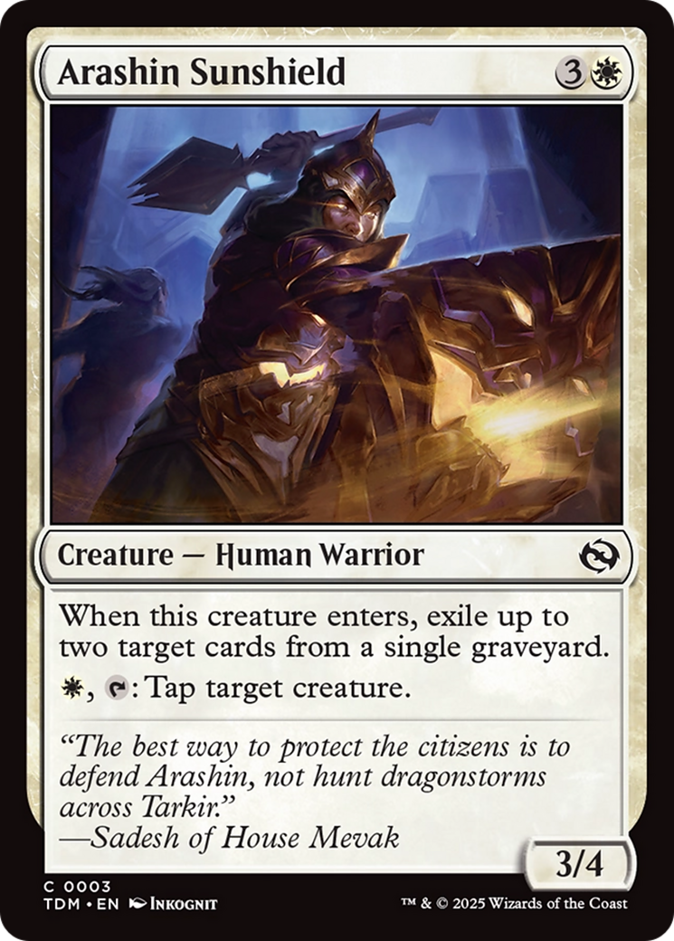 Arashin Sunshield [Tarkir: Dragonstorm] | Exor Games Summserside