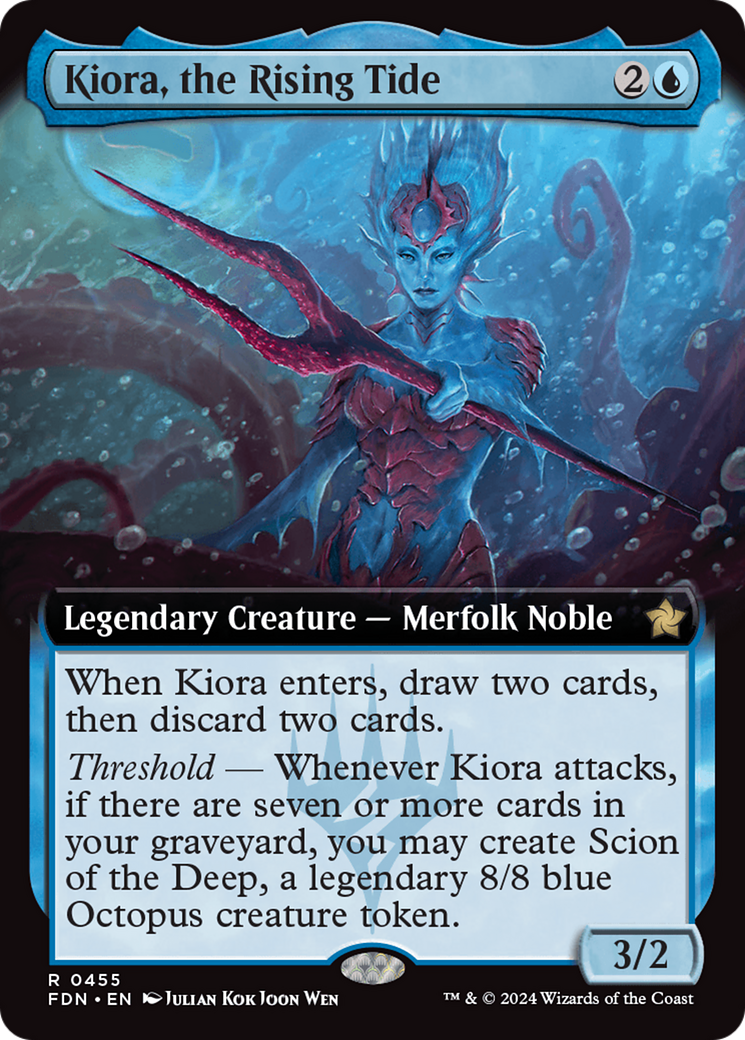 Kiora, the Rising Tide (Extended Art) [Foundations] | Exor Games Summserside