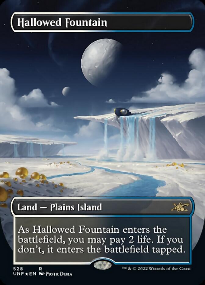 Hallowed Fountain (Borderless) (Galaxy Foil) [Unfinity] | Exor Games Summserside