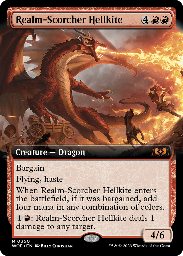 Realm-Scorcher Hellkite (Extended Art) [Wilds of Eldraine] | Exor Games Summserside