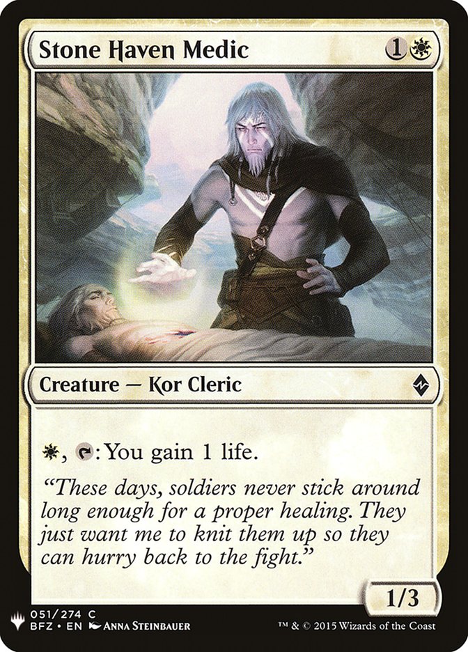 Stone Haven Medic [Mystery Booster] | Exor Games Summserside