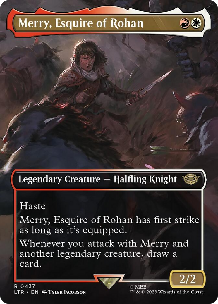 Merry, Esquire of Rohan (Borderless Alternate Art) [The Lord of the Rings: Tales of Middle-Earth] | Exor Games Summserside