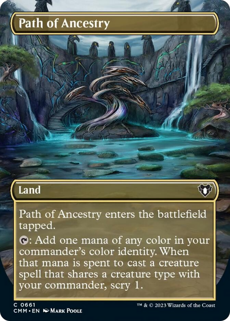 Path of Ancestry (Borderless Alternate Art) [Commander Masters] | Exor Games Summserside