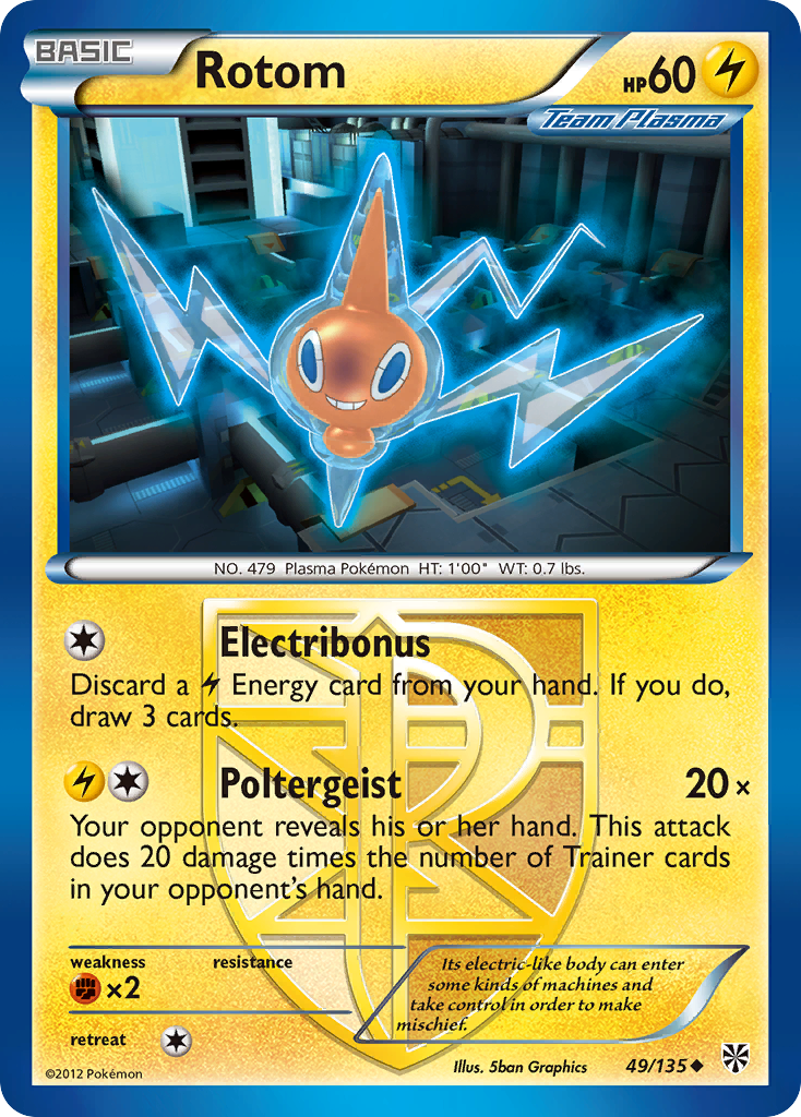 Rotom (49/135) [Black & White: Plasma Storm] | Exor Games Summserside