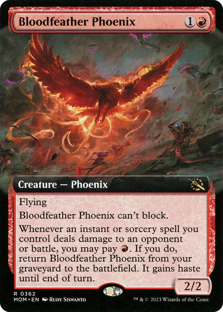 Bloodfeather Phoenix (Extended Art) [March of the Machine] | Exor Games Summserside