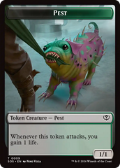 Fractal (0005) // Pest (0009) Double-Sided Token [Secrets of Strixhaven Tokens] | Exor Games Summserside