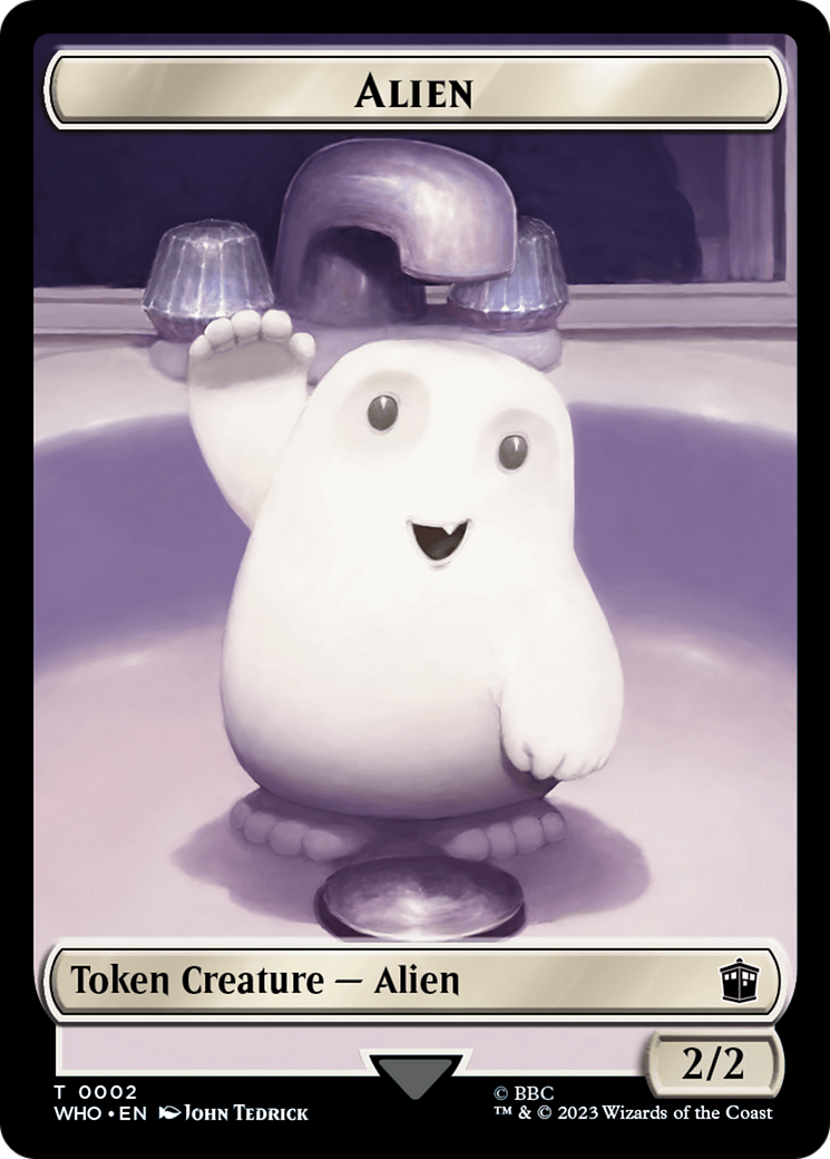 Alien // Alien Salamander Double-Sided Token [Doctor Who Tokens] | Exor Games Summserside