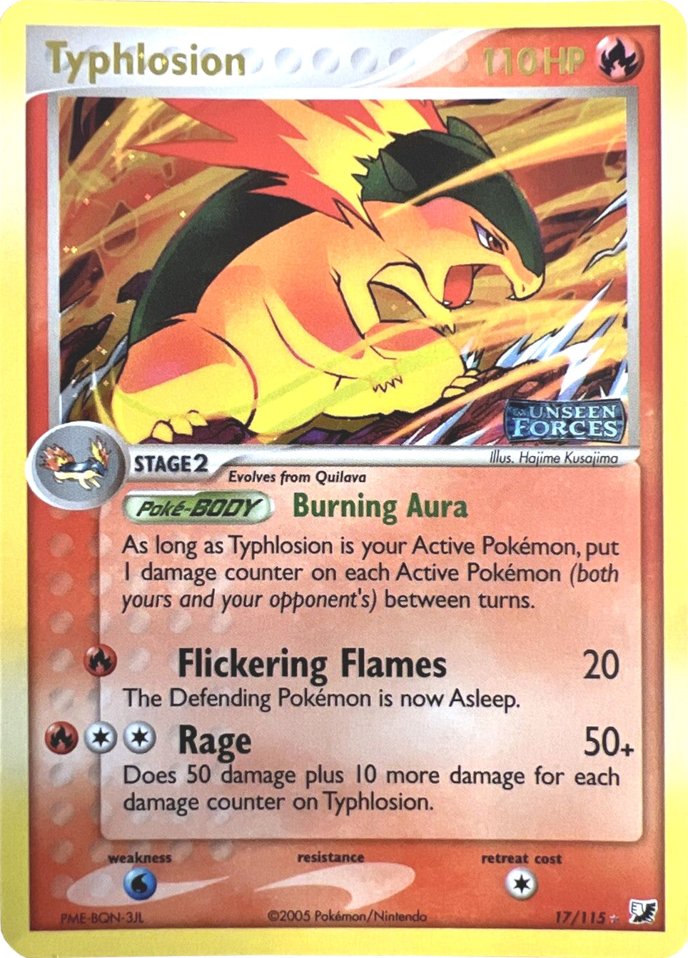 Typhlosion (17/115) (Stamped) [EX: Unseen Forces] | Exor Games Summserside