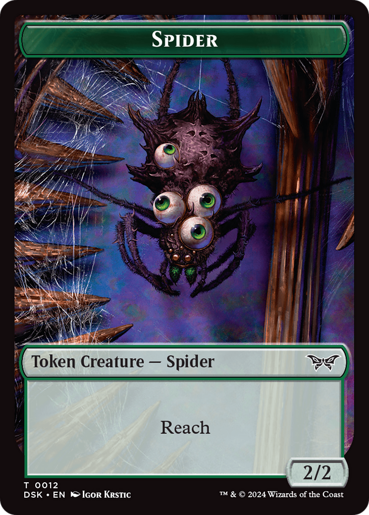 Toy // Spider Double-Sided Token [Duskmourn: House of Horror Tokens] | Exor Games Summserside