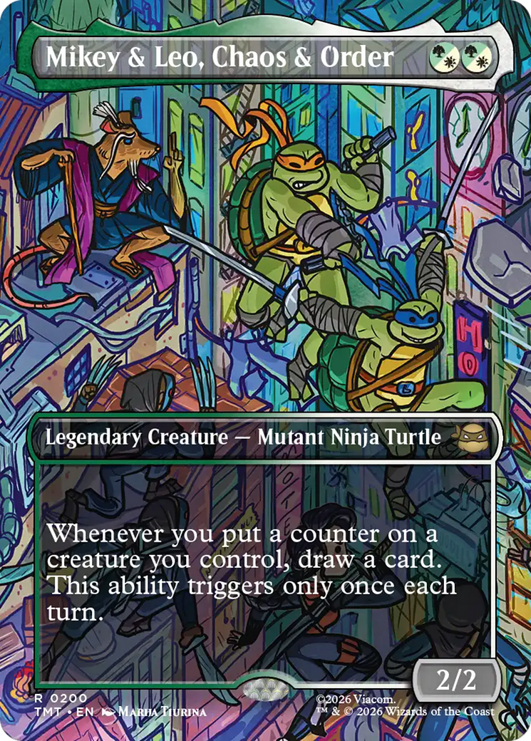 Mikey & Leo, Chaos & Order (Borderless) [Teenage Mutant Ninja Turtles] | Exor Games Summserside