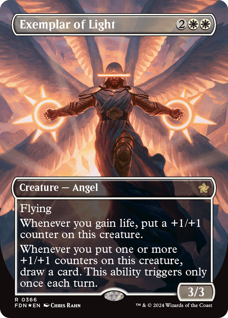 Exemplar of Light (Borderless) (Mana Foil) [Foundations] | Exor Games Summserside